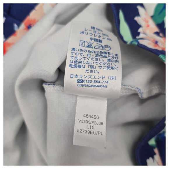 Lands End Women's Sleeveless Ponte Sheath Midi Dress Blue Floral Size 18W - Picture 12 of 16